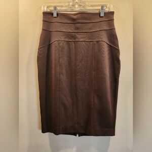 Ladies vintage brown fittwd skirt.
